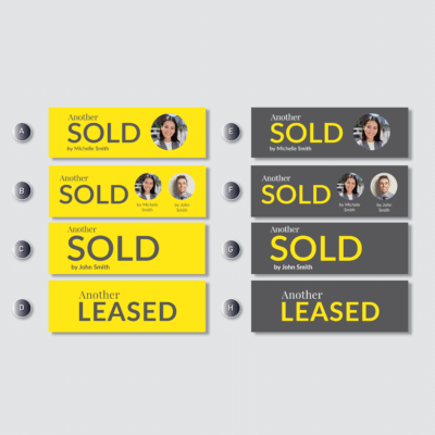 Ray White Real estate Sold and leased stickers