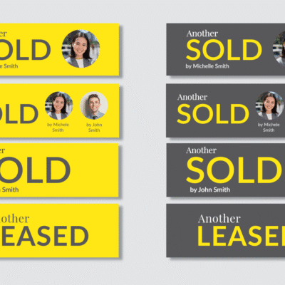 ALL RAY WHITE SOLD AND LEASED STICKERS